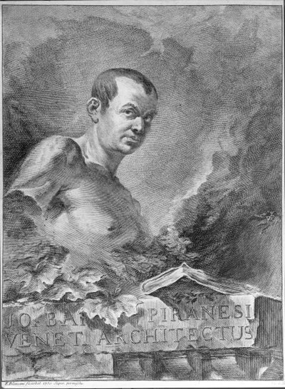 गियोवन्नी बतिस्ता पीरनेसी का पोर्ट्रेट (1720-78) 1750 द्वारा फ्रांसेस्को पोलज़ानी